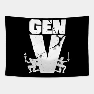 Gen V Fan Logo White Tapestry