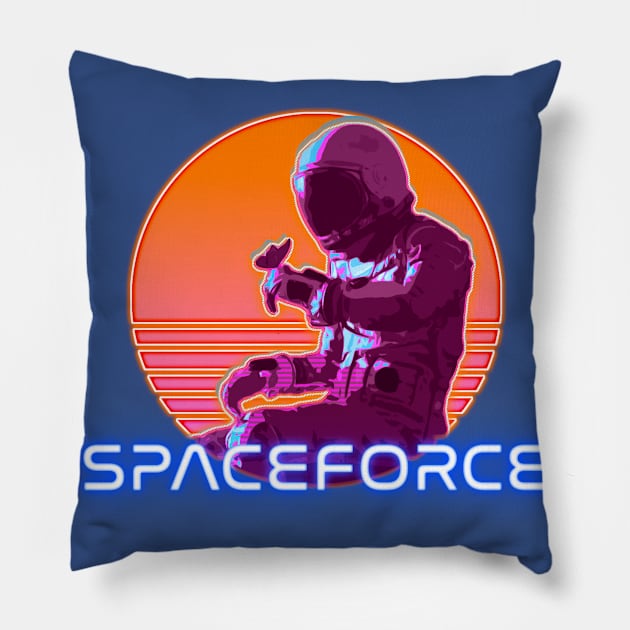 Spaceforce logo Pillow by Spaceforcemusic