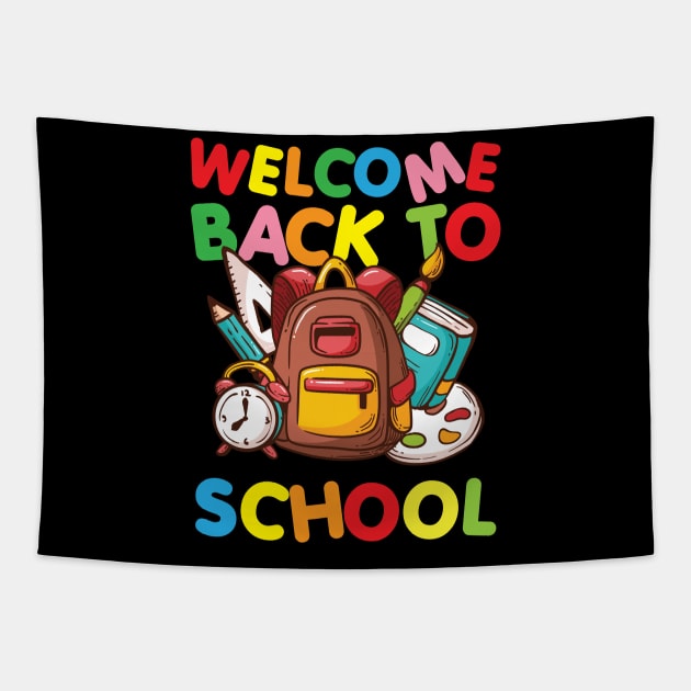 First Day of School Teacher Welcome Back to School Tapestry by folidelarts