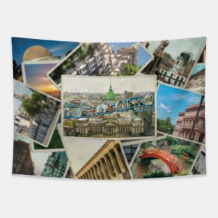 Greetings from Buenos Aires in Argentina Vintage style retro souvenir Tapestry