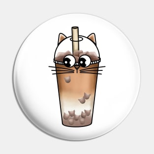 Boba Meow Tea Pin