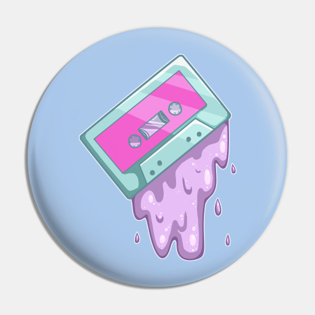 Pastel Slime Cassette 90s Nostalgia Pin Teepublic