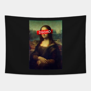 Glitch Art - Mona Lisa Basic Data Protection Regulation Tapestry