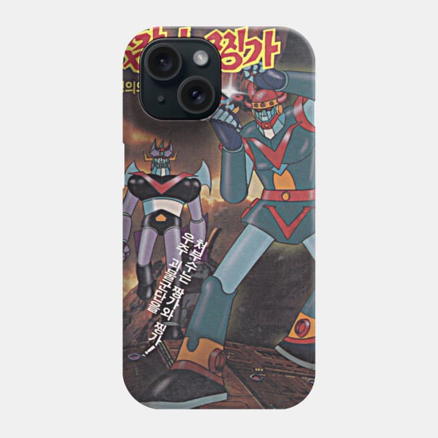 Robot Taekwon V & Great Mazinger (Korean Model Kit Box) Phone Case by retroworldkorea