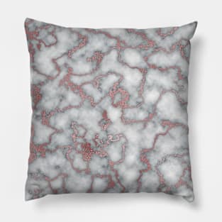 Rose gold marble Pillow