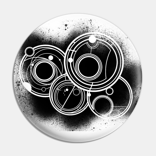 Gallifreyan Symbols Spray Paint (Black) Pin by Circulartz