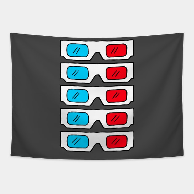 3D Glasses Tapestry by chawlie