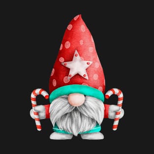 Cute Watercolor Christmas Gnome T-Shirt