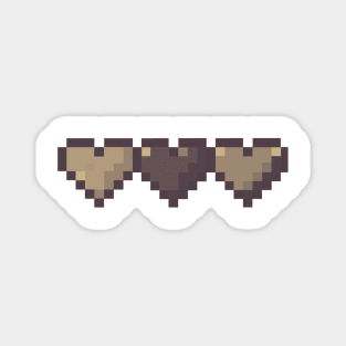 Brown Health Bar Pixel Art Magnet