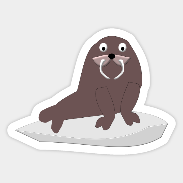 Walrus with Tusks Ocean Wildlife Decal Sticker Walrus with Tusks Ocean Wildlife Decal Sticker