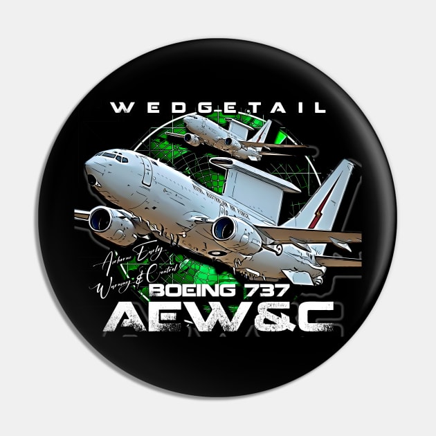 Boeing E-7 Wedgetail AEW Royal Australian Air Force Aircrat Pin by aeroloversclothing