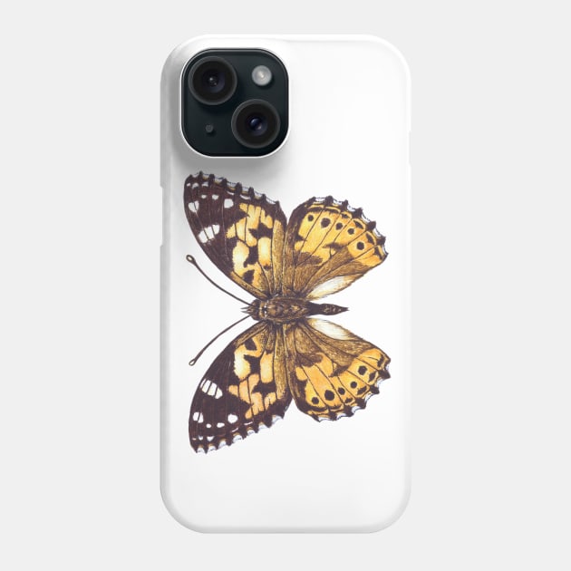 Painted lady butterfly Phone Case by katerinamk