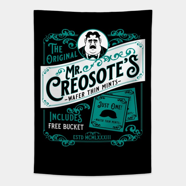 Mr Creosote - Wafer Thin Mints - Vintage Advert - 70s British TV Tapestry by Nemons