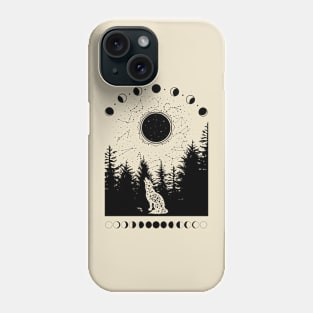 Celestial Howling Wolf Phone Case