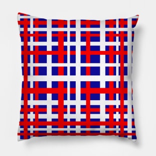 Patriotic Interlocking Stripes Pillow