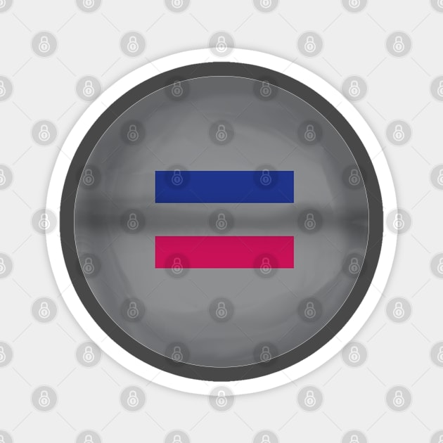 Androgynous flag pride colours circular sphere Magnet by deathlake