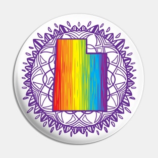 Utah Mandala Pride Pin