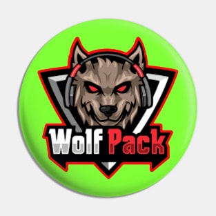 Angry Wolf Face Pin