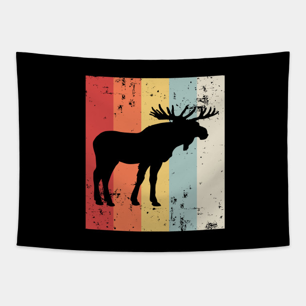 Moose Retro Vintage Moose Tapestry Teepublic
