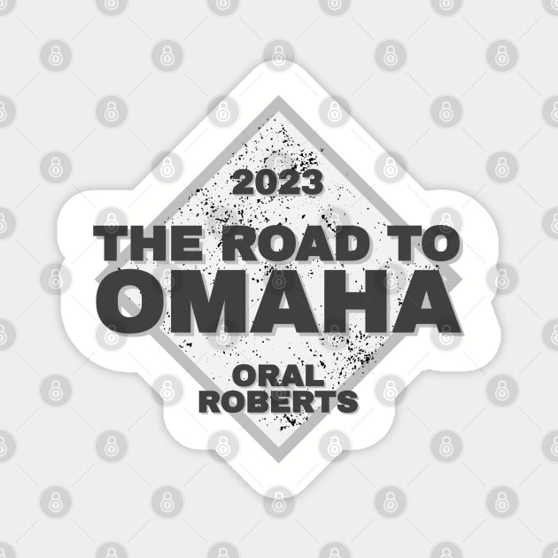 Oral Roberts Road To Omaha College Baseball 2023 Magnet by Designedby-E