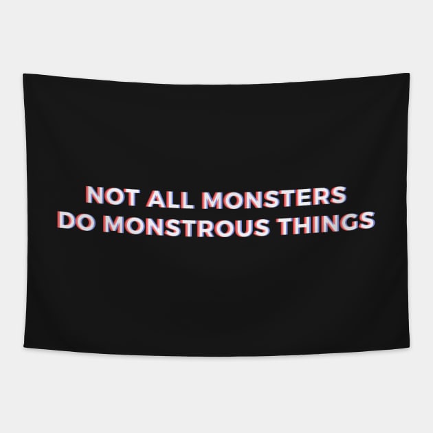 Not All Monsters - Teen Wolf Quote Tapestry by fishwish