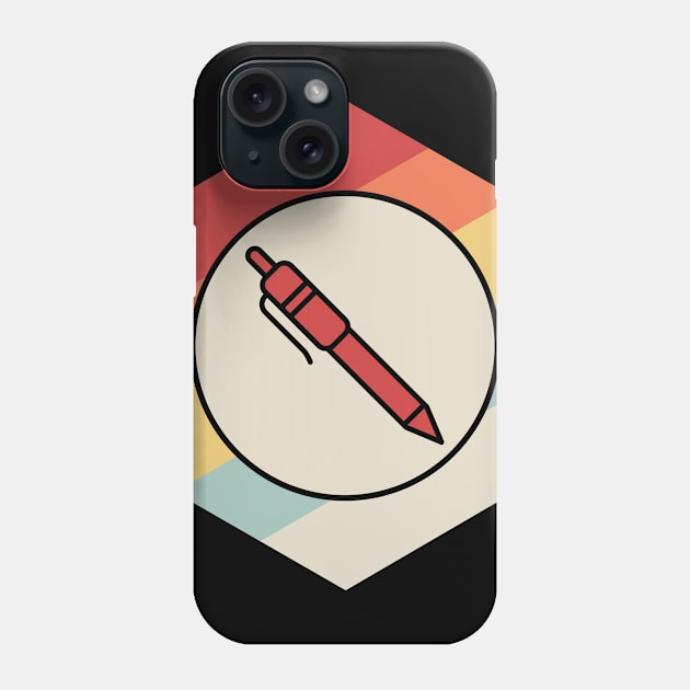 Retro Pen | Calligraphy Novelist Writer Gift Phone Case by MeatMan