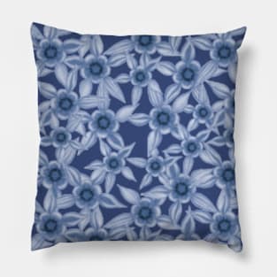 Cyanotype Columbine Pattern Pillow