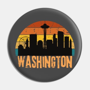 Washington State Seattle Skyline Pin