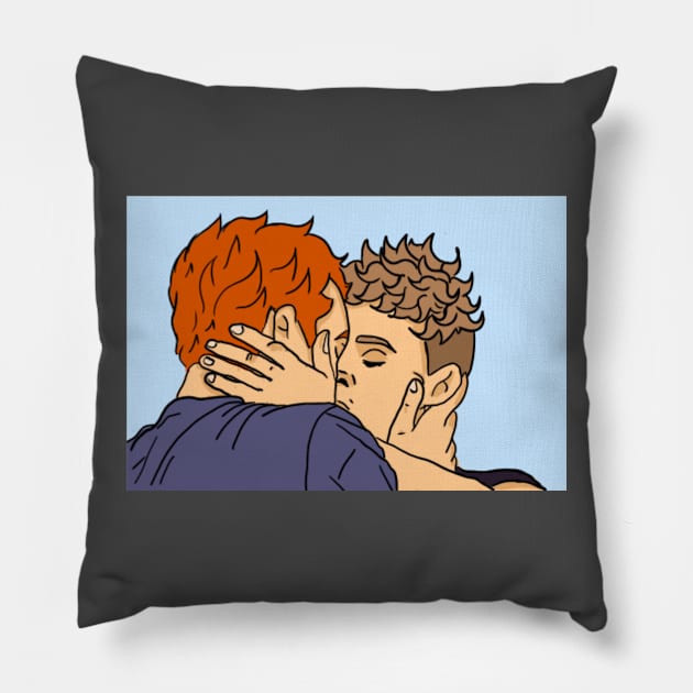 Blue Berry Kisses Pillow by TipsyTommy