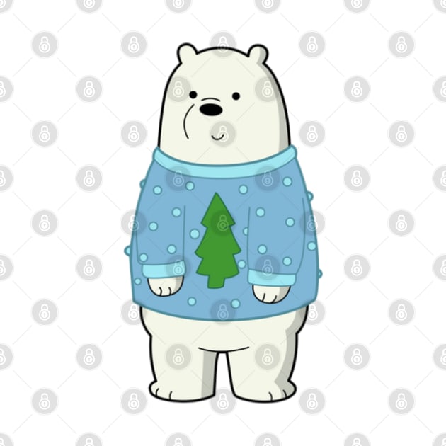 We Bare Bears Christmas Ice Bear by kyokyyosei