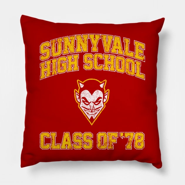 Sunnyvale High School Class of 78 Pillow by huckblade
