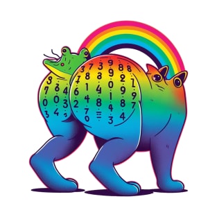 Catfrog's butt in rainbow T-Shirt