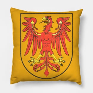 Faded-Style Brandenburg Coat Of Arms / German Gift Pillow