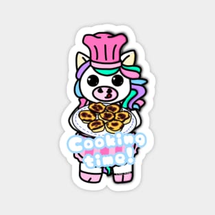 Unicorn with phrase - cooking time! Magnet