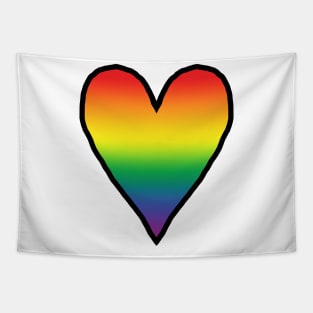 Heart Pride Gradient Valentines Day Tapestry