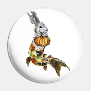 Autumn Koi Mermaid Bunny Pin