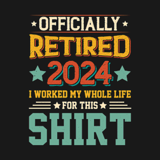 Officially Retired 2024 Retirement T-Shirt