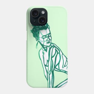 Pigeon Pose in Green Phone Case