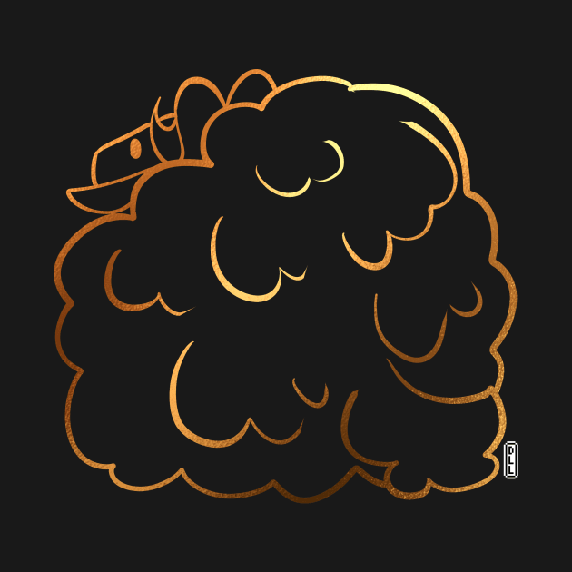 Golden Sheep behind by darklightlantern@gmail.com