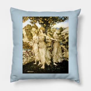 Daughters of Hesperus - Arthur Rackham Pillow