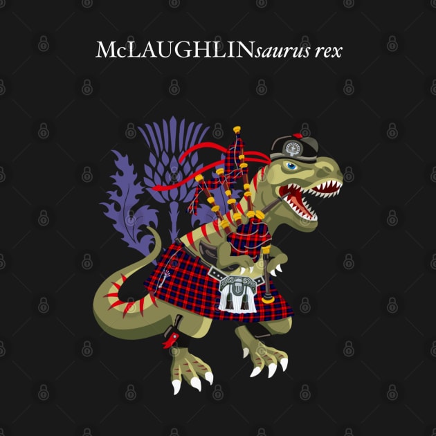 Clanosaurus Rex McLAUGHLINsaurus Rex McLaughlin clan Family Tartan by BullShirtCo