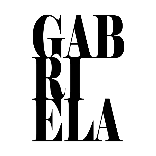 Gabriela Girls Name Bold Font by xsylx