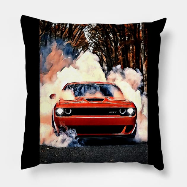 Dodge Challenger Pillow by d1a2n3i4l5