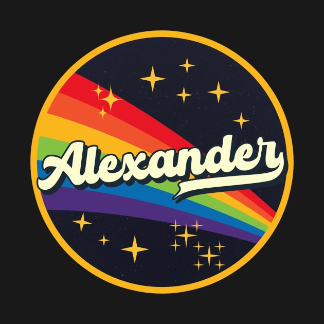 Alexander // Rainbow In Space Vintage Style by LMW Art