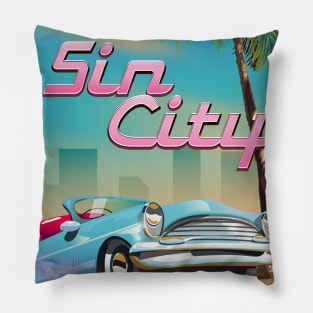 Sin City Las Vegas Pillow