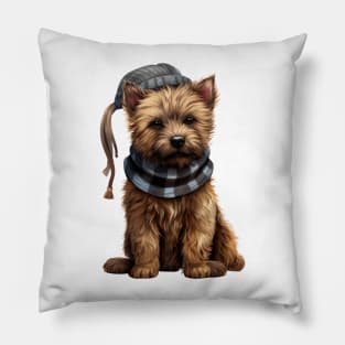 Winter Cairn Terrier Dog Pillow