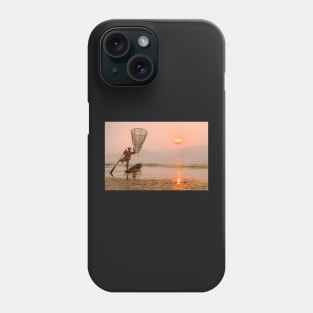 Inle Lake Sunset. Phone Case