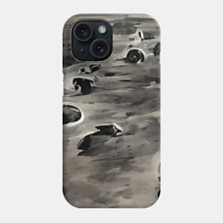 Footprints on the Moon Phone Case