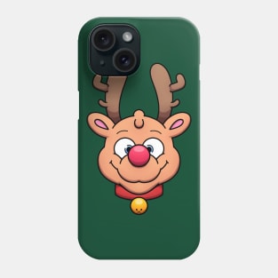 Cute Christmas Reindeer Face Phone Case