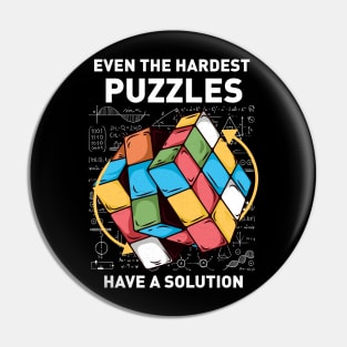 Even The Hardest Puzzles Have Solution Math Speed Cubing 4x4 Pin